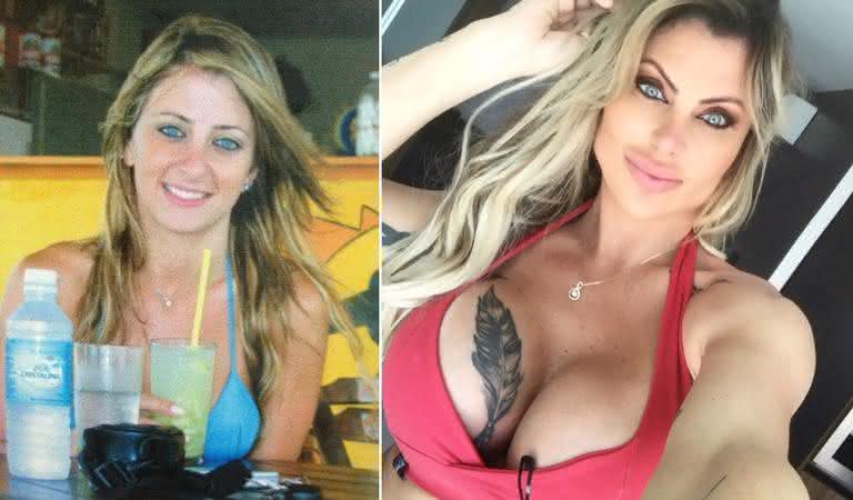 Luciane Hoepers antes e depois da transformação - Reprodução Instagram