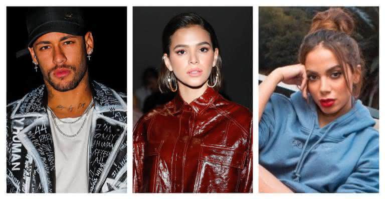 Neymar Jr., Bruna Marquezine e Anitta - Reprodução/ Instagram