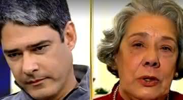 William Bonner e a mãe, Maria Luiza Bonemer - Reprodução/TV Globo