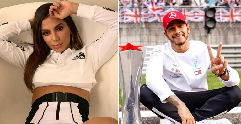 Anitta e Lewis Hamilton - Reprodução/Instagram