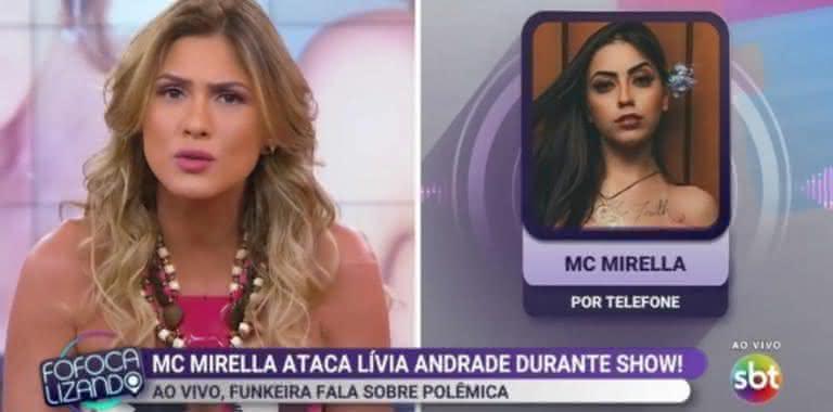 Mc Mirella e Lívia Andrade - Reprodução/ SBT 