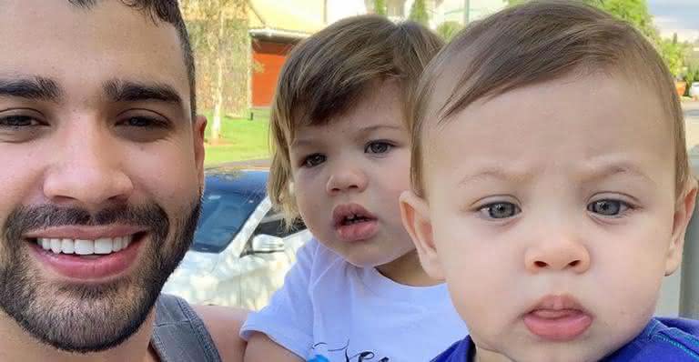 Gusttavo Lima e filhos - Reprodução/Instagram