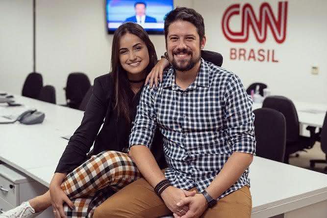 Mari Palma e Phelipe Siani na CNN Brasil - Reprodução/ Instagram