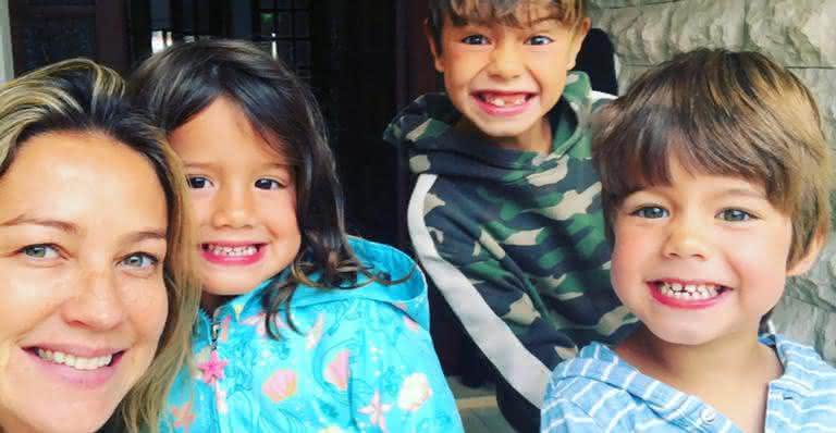 Luana Piovani posta foto com os filhos durante palpites no novo relacionamento de Pedro Scooby - Instagram