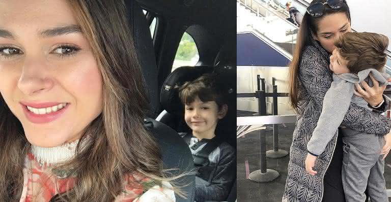 Fernanda Machado preocupa internautas ao aparecer de máscara ao lado de filho - Instagram