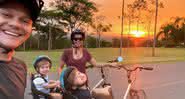 Tatá Fersoza compartilha momento fofo em família com pôr do sol deslumbrante ao fundo  - Instagram