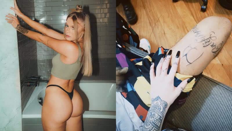 Vitão tatua o bumbum de Luísa Sonza como declaração de amor - Reprodução/ Instagram