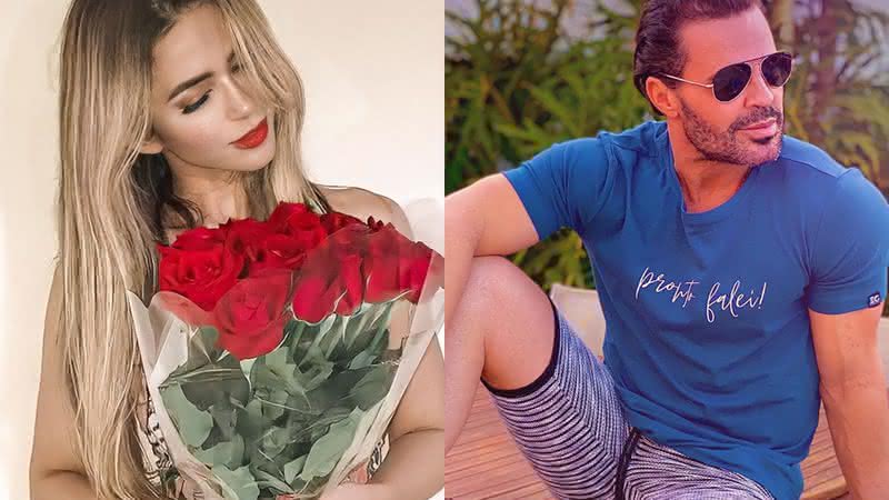 Nadja Pessoa surge com buquê de rosas vermelhas e Eduardo Costa deixa comentário fofo - Reprodução/ Instagram