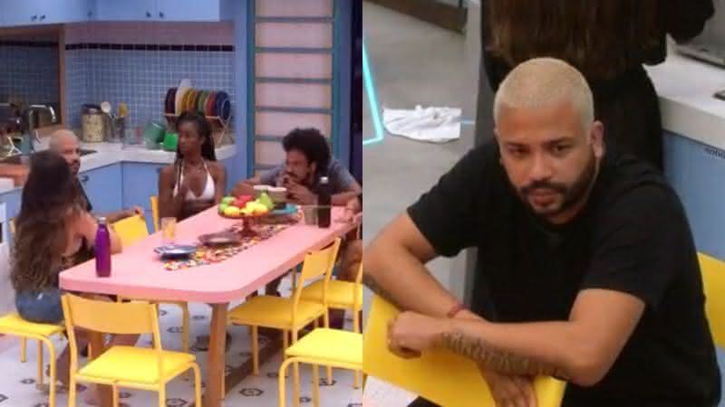 Projota se aproxima de brothers após eliminação de Nego Di - Reprodução/ Globo