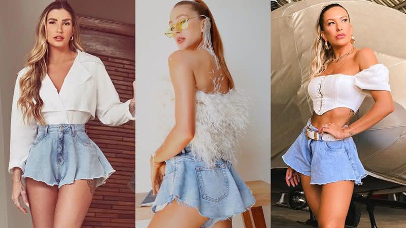 Aline Gotschalg, Marina Ruy Barbosa e Lore Improta são algumas das famosas que já se jogaram na tendência - Reprodução/ Instagram