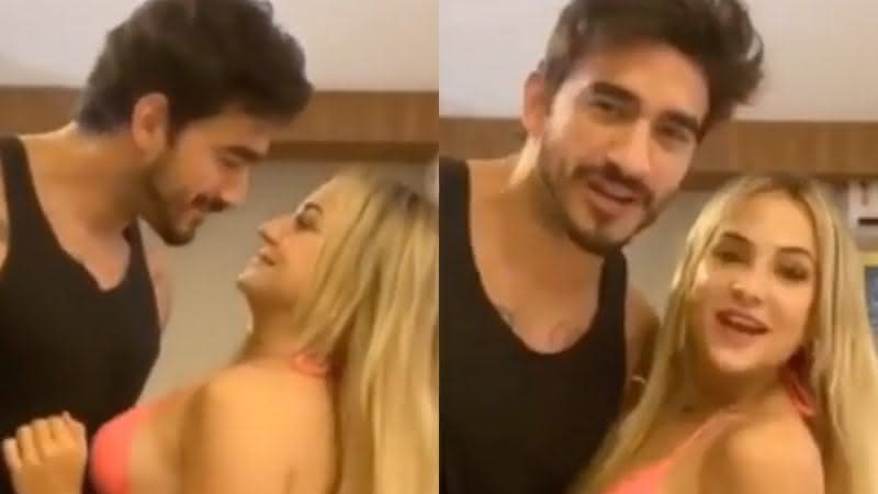 Gabi Martins e Guilherme Napolitano simulam beijo - Instagram