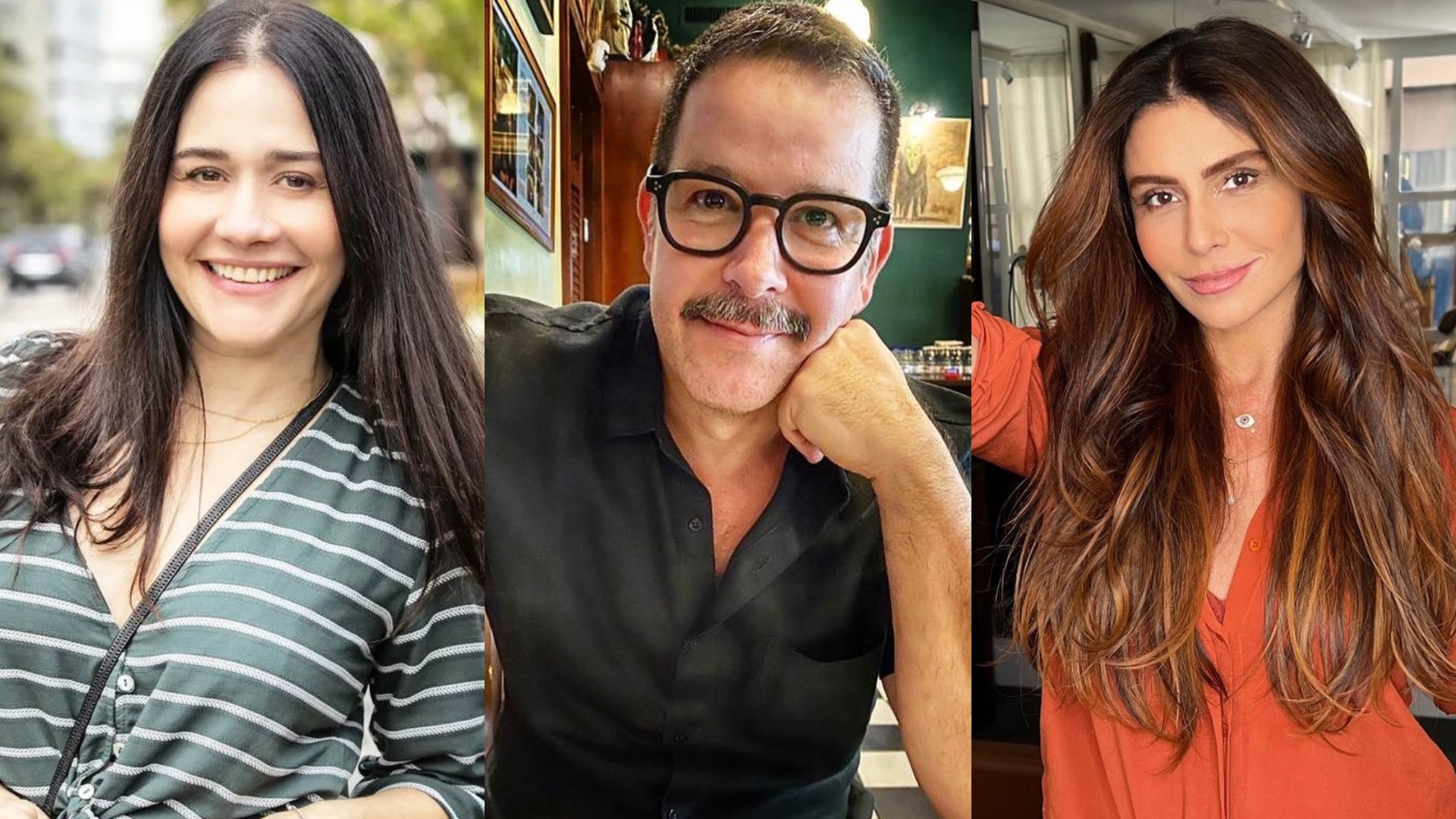 Climão! Murilo Benício encontra duas ex-esposas durante o Domingão com Huck