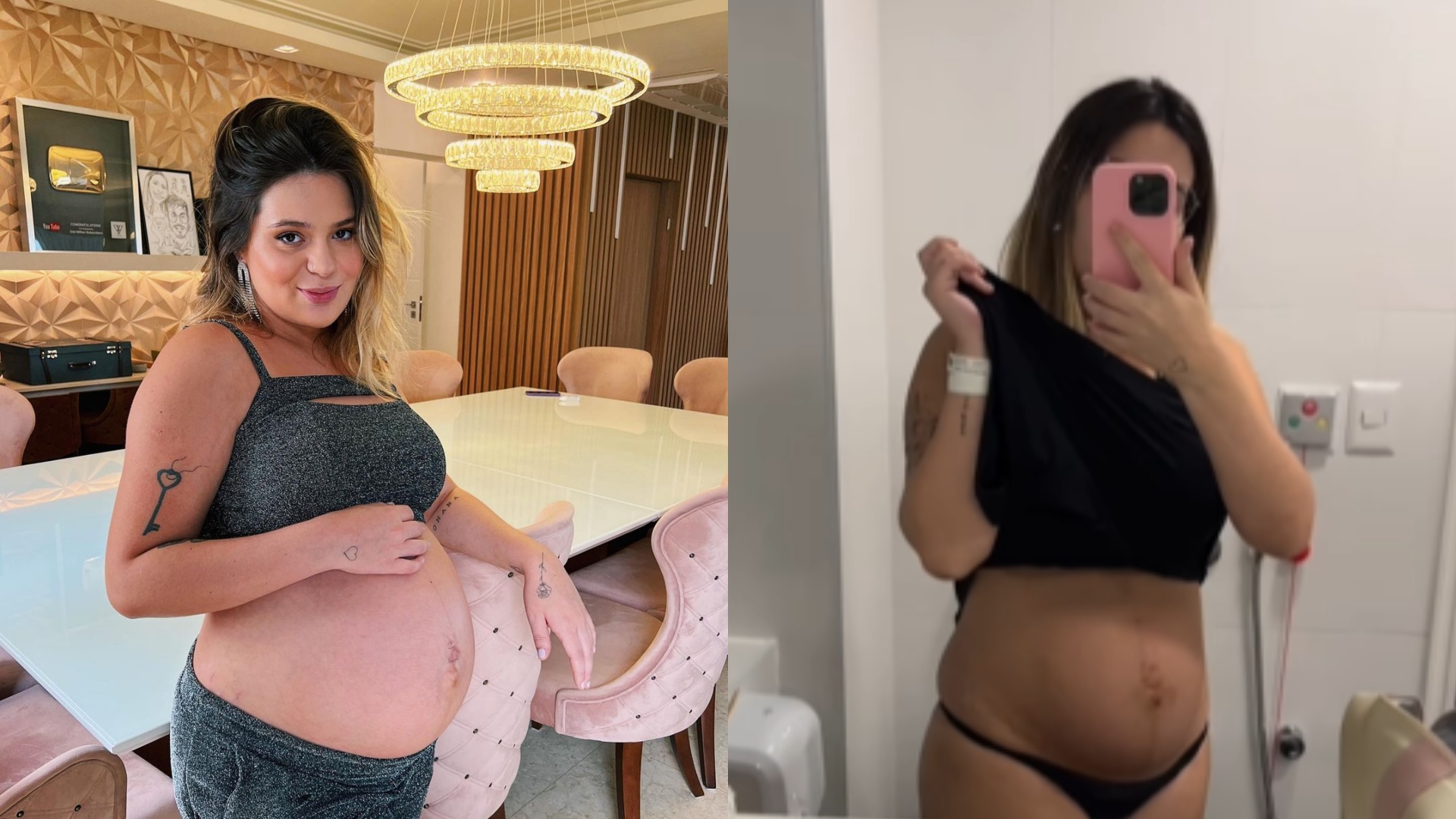 Viih Tube mostra corpo após 16 do parto de Lua: ” Toda mamãe passa por isso”