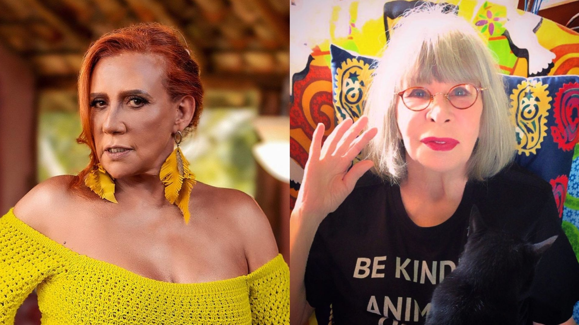 Com direto a selinho, Rita Cadillac lamenta morte de Rita Lee