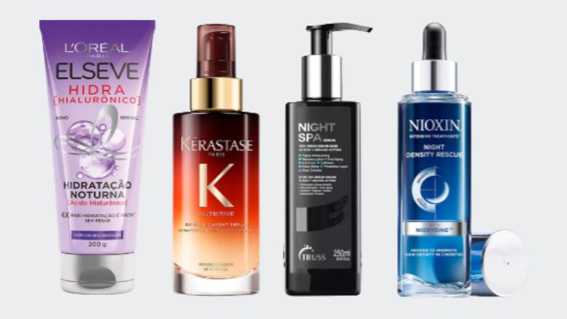Tratamento noturno: 5 produtos para sua rotina de cuidados com o cabelo