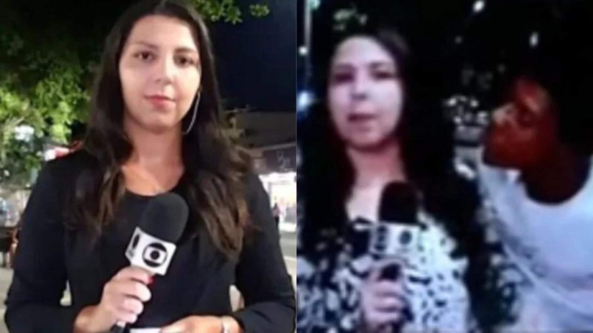 Ao vivo, homem tenta beijar repórter à força