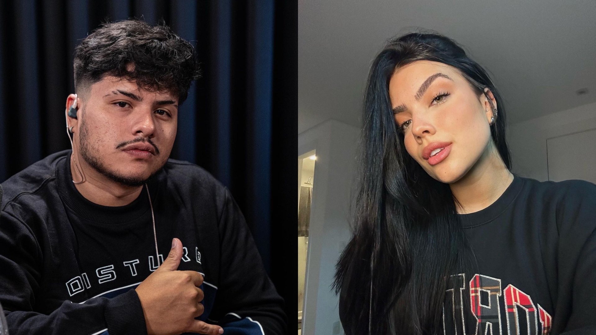 Apresentador do Podpah, Mítico é flagrado agarradinho com Duda Kropf