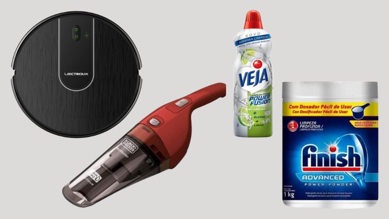 Robô aspirador, mop, desinfetante e mais: 12 itens que vão facilitar a limpeza da sua casa