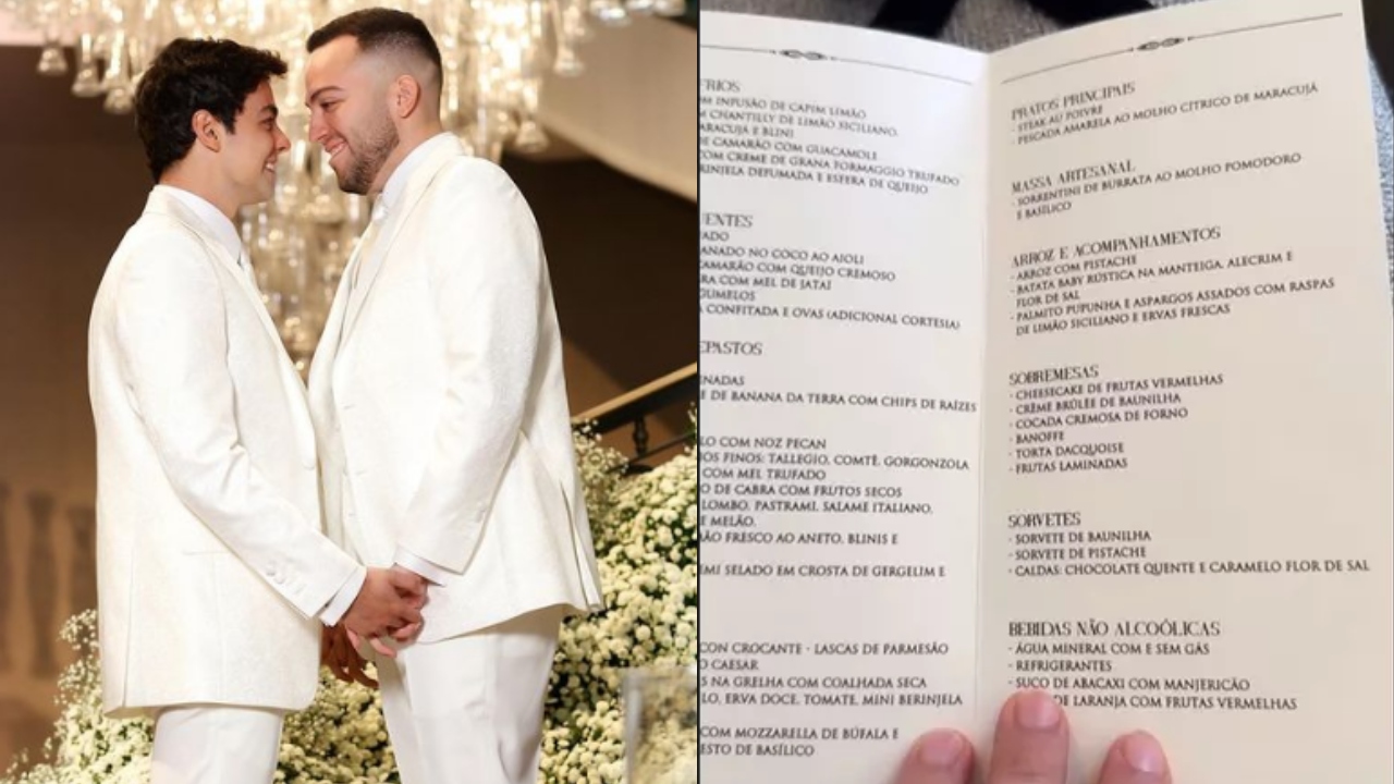 Cardápio luxuoso no casamento de Lucas Rangel: Descubra os pratos que foram servidos