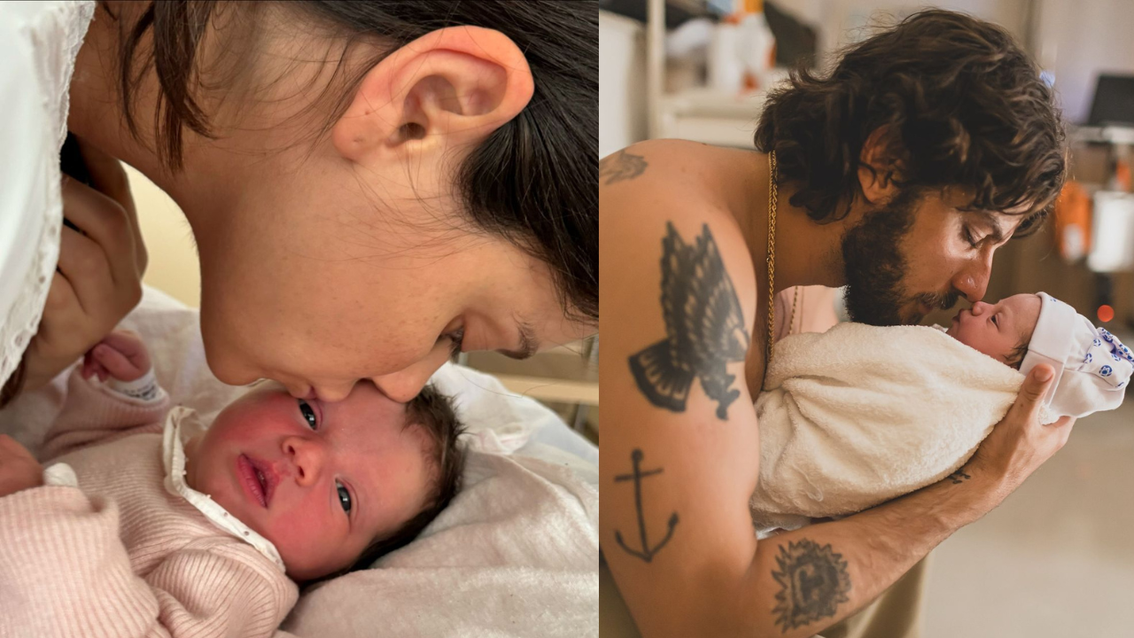 Chay Suede e Laura Neiva anunciam o nascimento da terceira filha, Ana
