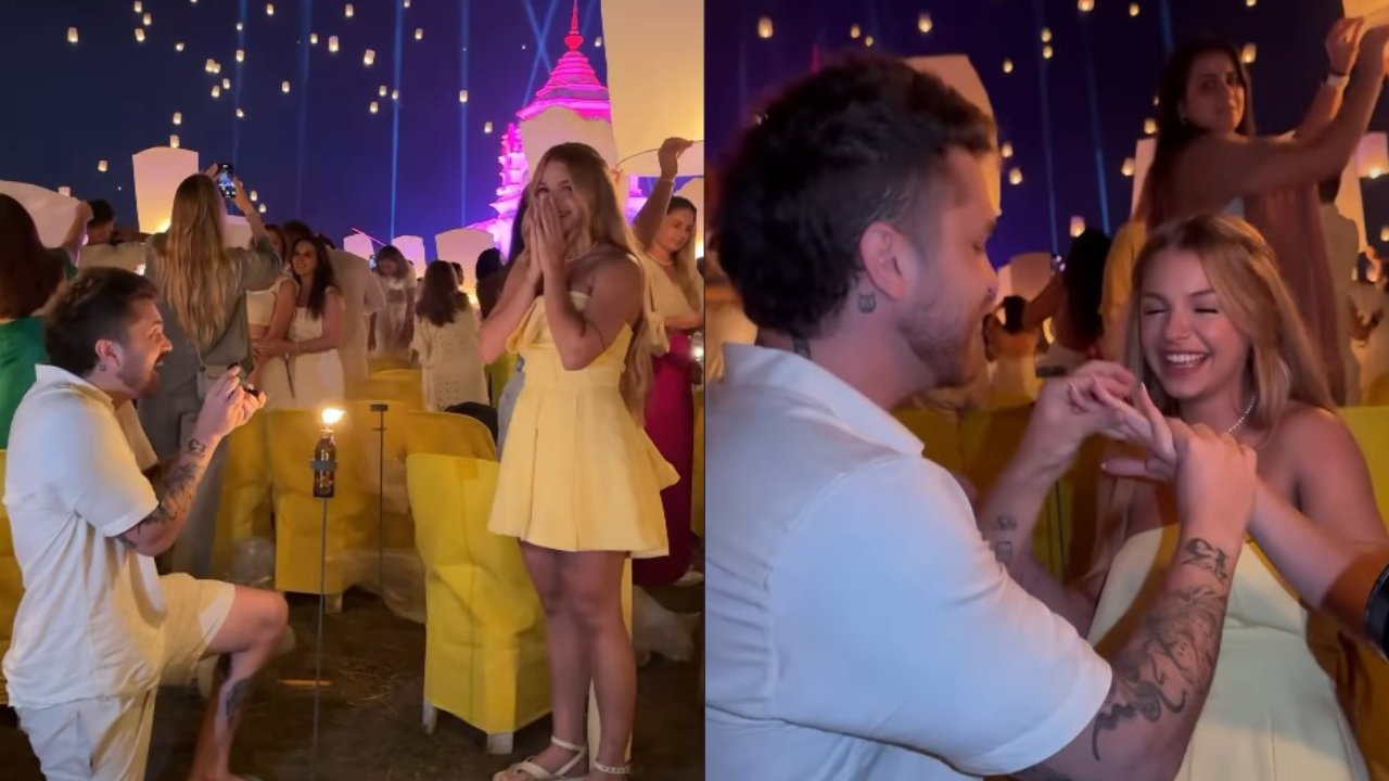 Gustavo Tubarão faz emocionante pedido de casamento após dois anos de namoro
