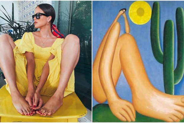Agatha Moreira vira meme ao ser comparada com obra de Tarsila do Amaral: “Agataporu”