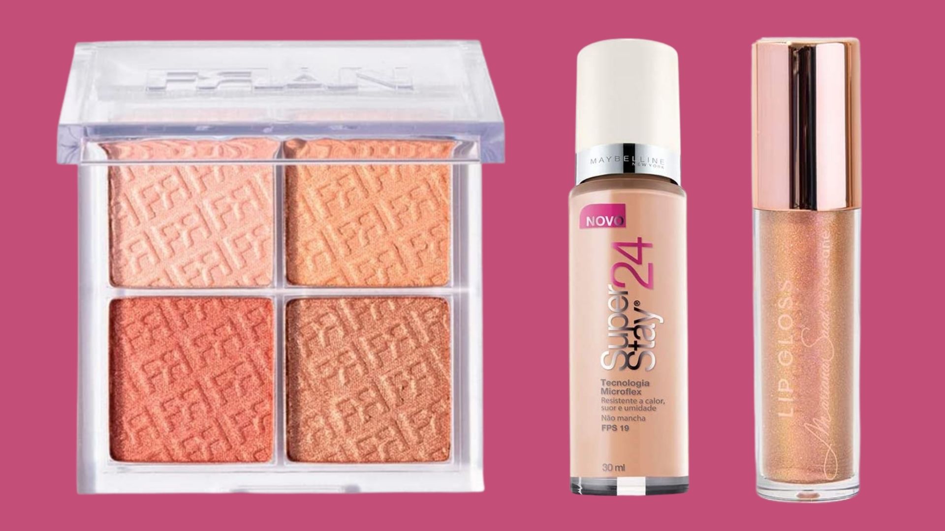 Base, gloss e mais: 10 produtos de make que não podem faltar na sua penteadeira
