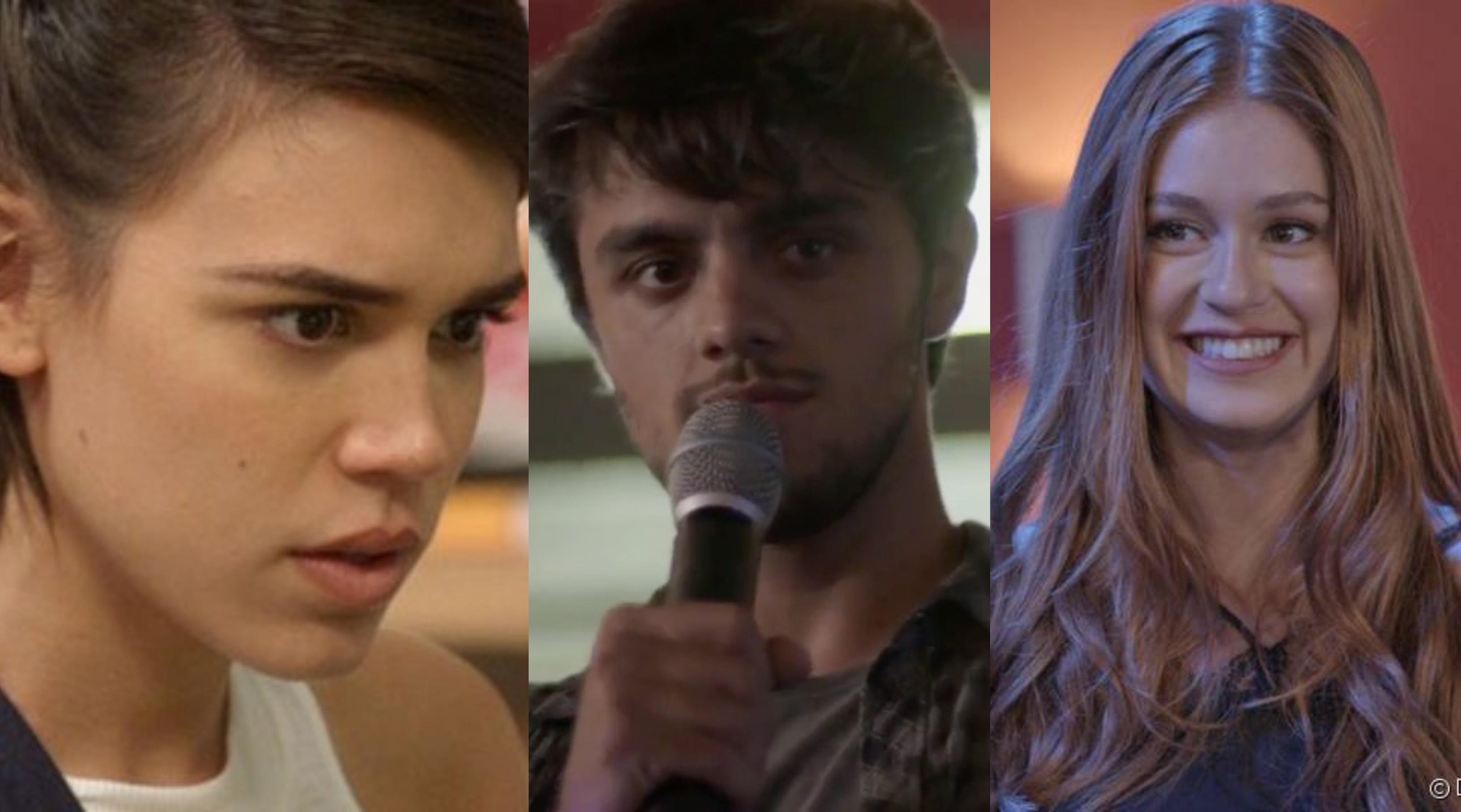Totalmente Demais: Jonatas canta música romântica para Eliza na frente de Leila e a faz chorar