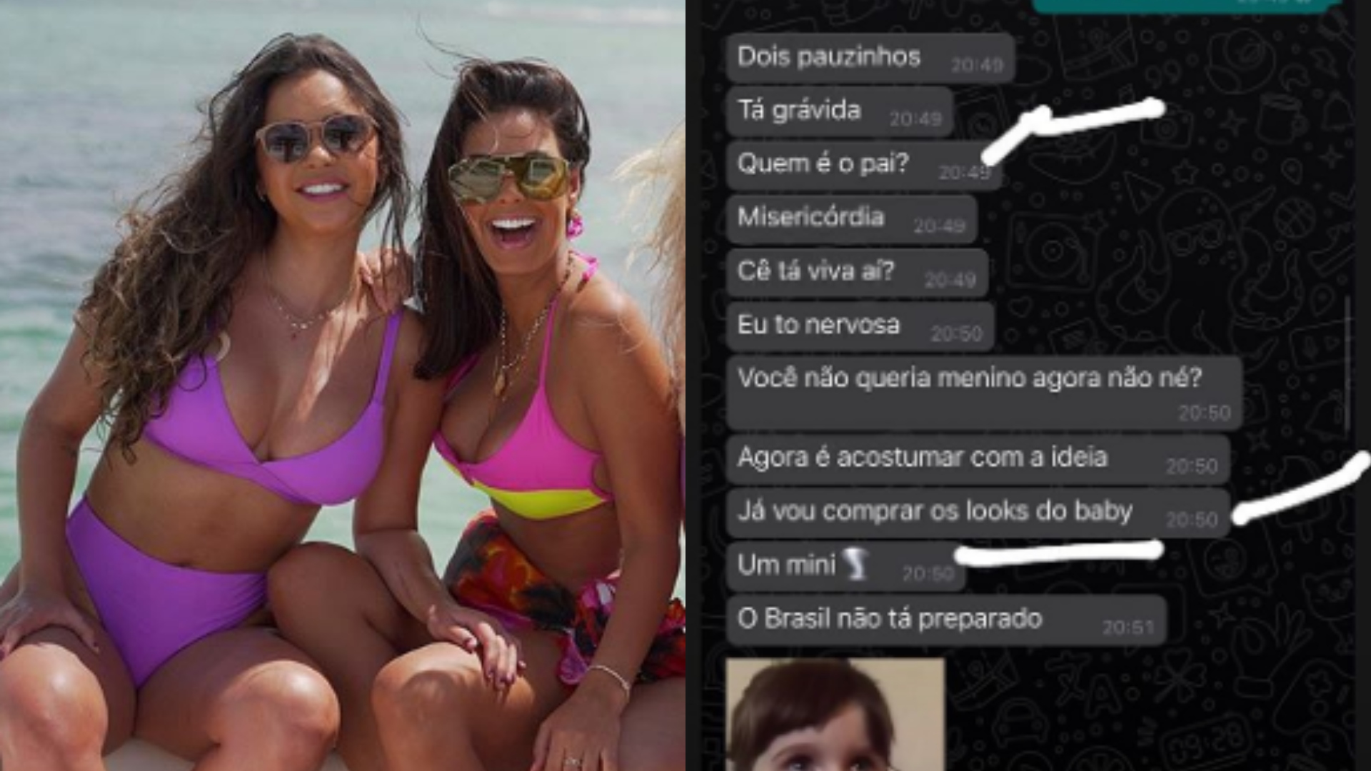Vem bebê por aí? Gizelly Bicalho conta que está grávida e choca Ivy Moraes: “Quem é o pai?”
