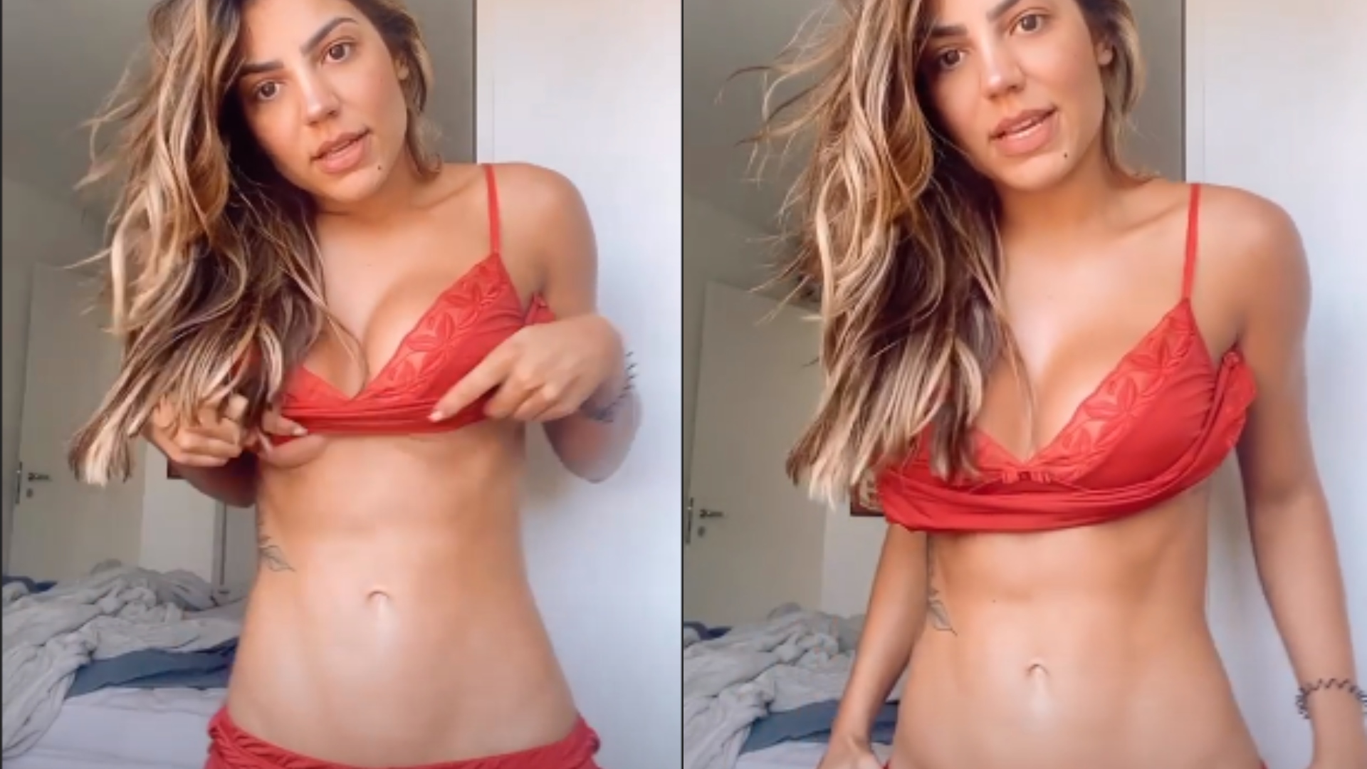 Trincada! Hariany Almeida mostra barriga tanquinho após massagem: “Tudo pra mim”