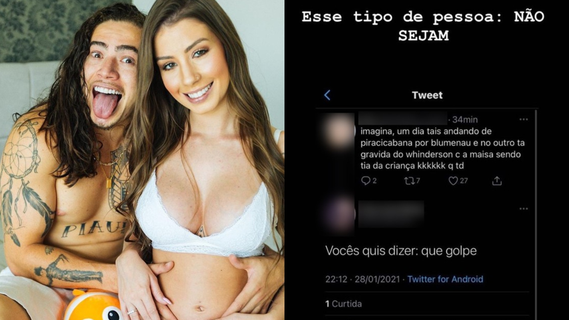 Grávida, namorada de Whindersson Nunes é chamada de golpista: “Não sejam esse tipo de pessoa”