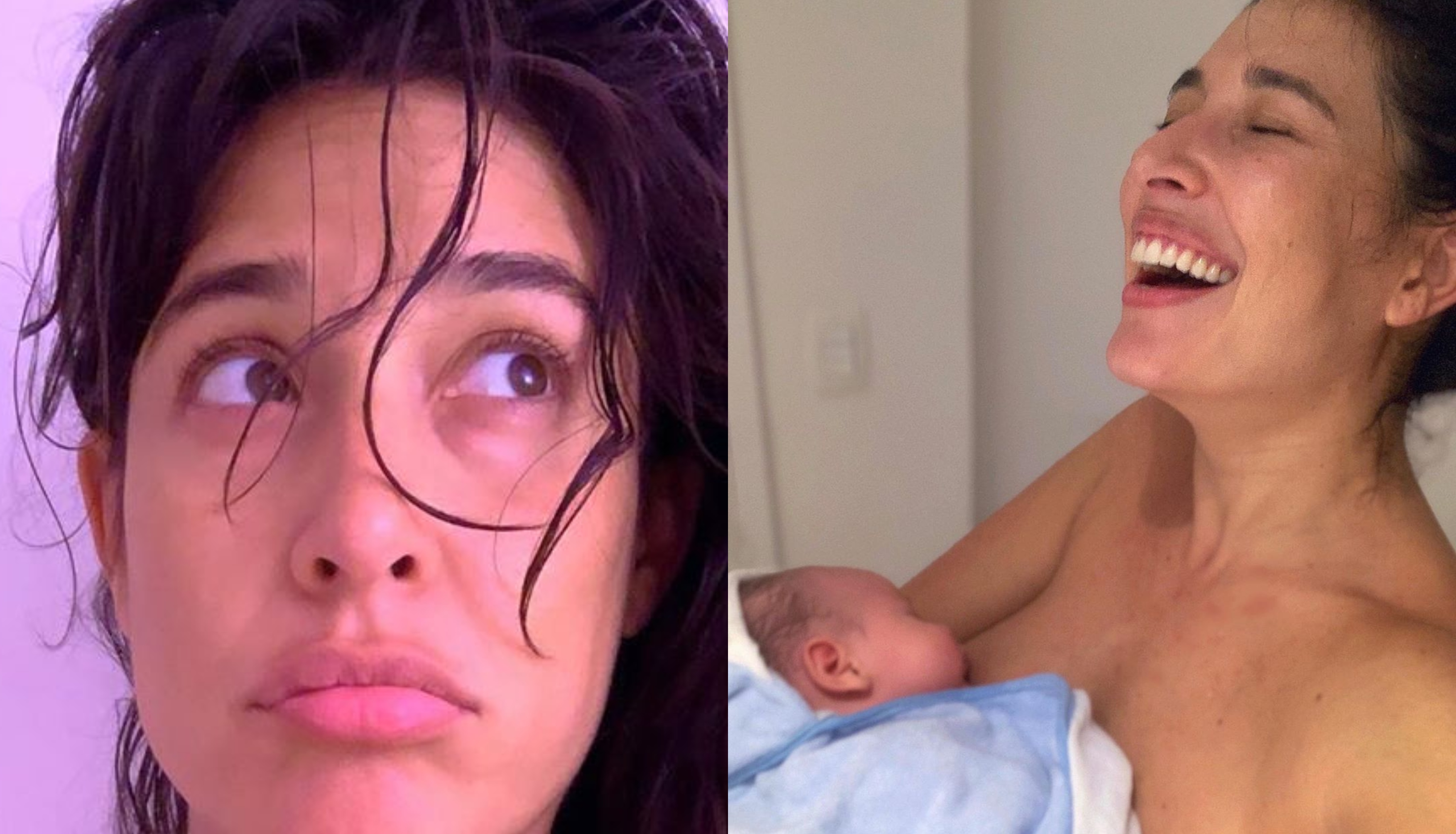 Sufoco! Na quarentena, Giselle Itiê faz faxina com o filho no colo