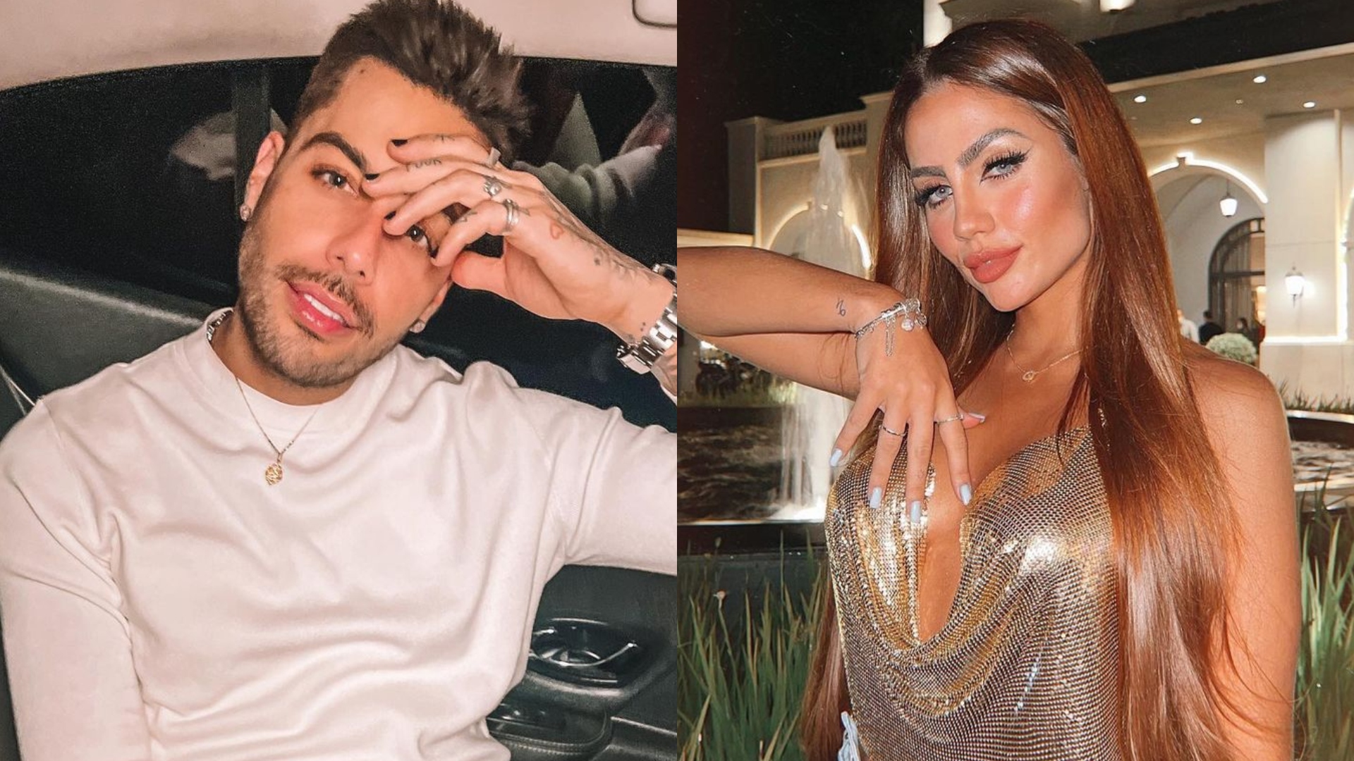 Gui Araujo e Catherine Bascoy trocam beijos