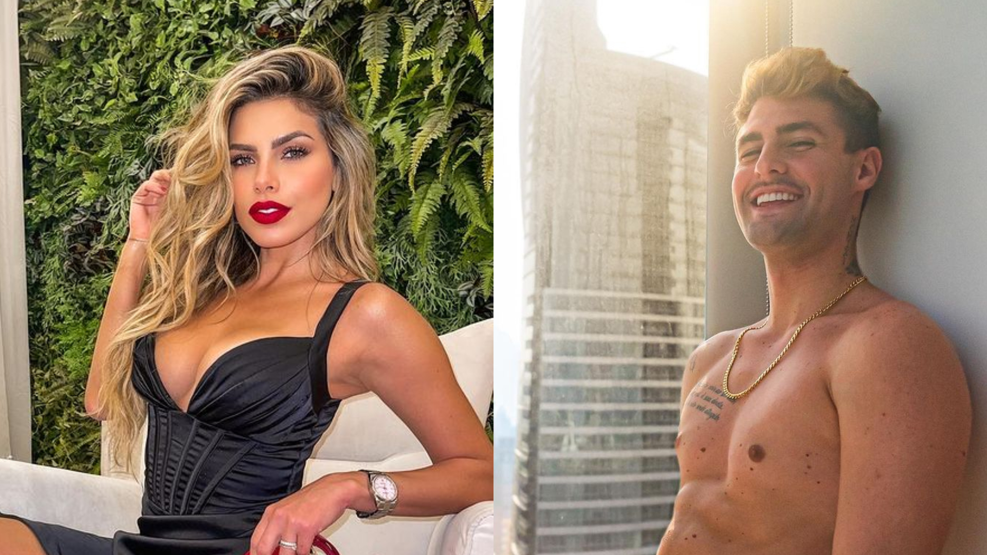 Erika Schneider e Rezende são flagrados aos beijos na festa da Flay
