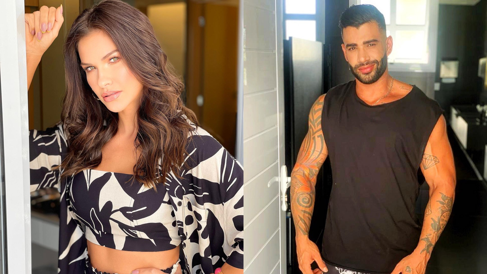 Andressa Suita posa com body estampado e recebe comentário de Gusttavo Lima