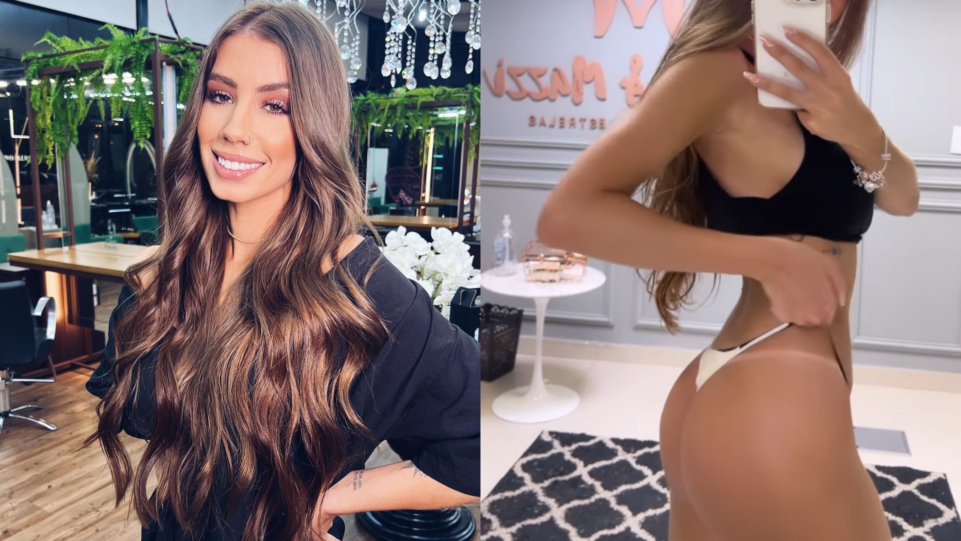 Maria Lina exibe marquinha de biquini: “On e bronzeada”