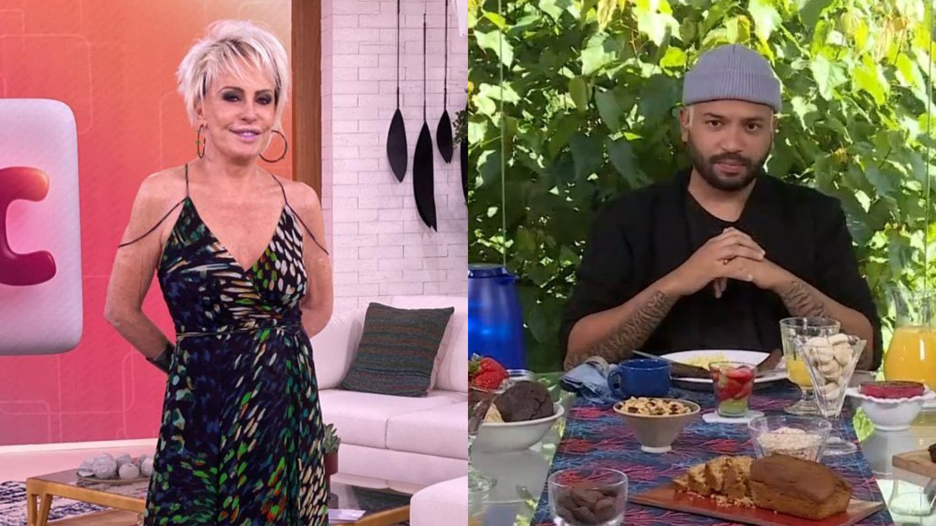 Ao vivo no ‘Mais Você’, Ana Maria Braga “zoa” Projota pela sua alimentação: “Eu fui inundada de sugestões do que servir para você”
