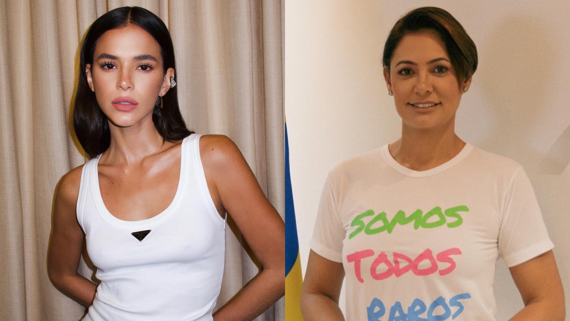 Bruna Marquezine reage após ser ofendida por Michelle Bolsonaro