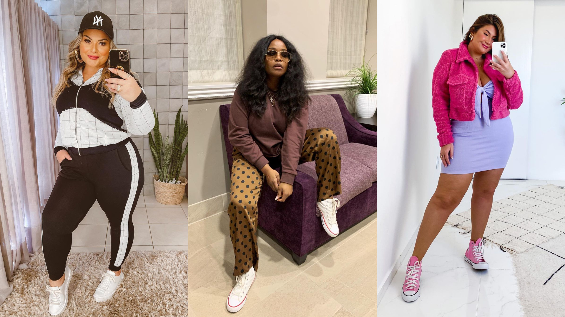 Dos treinos ao clássico! Aline Zattar dá dicas de looks estilosos com sneakers