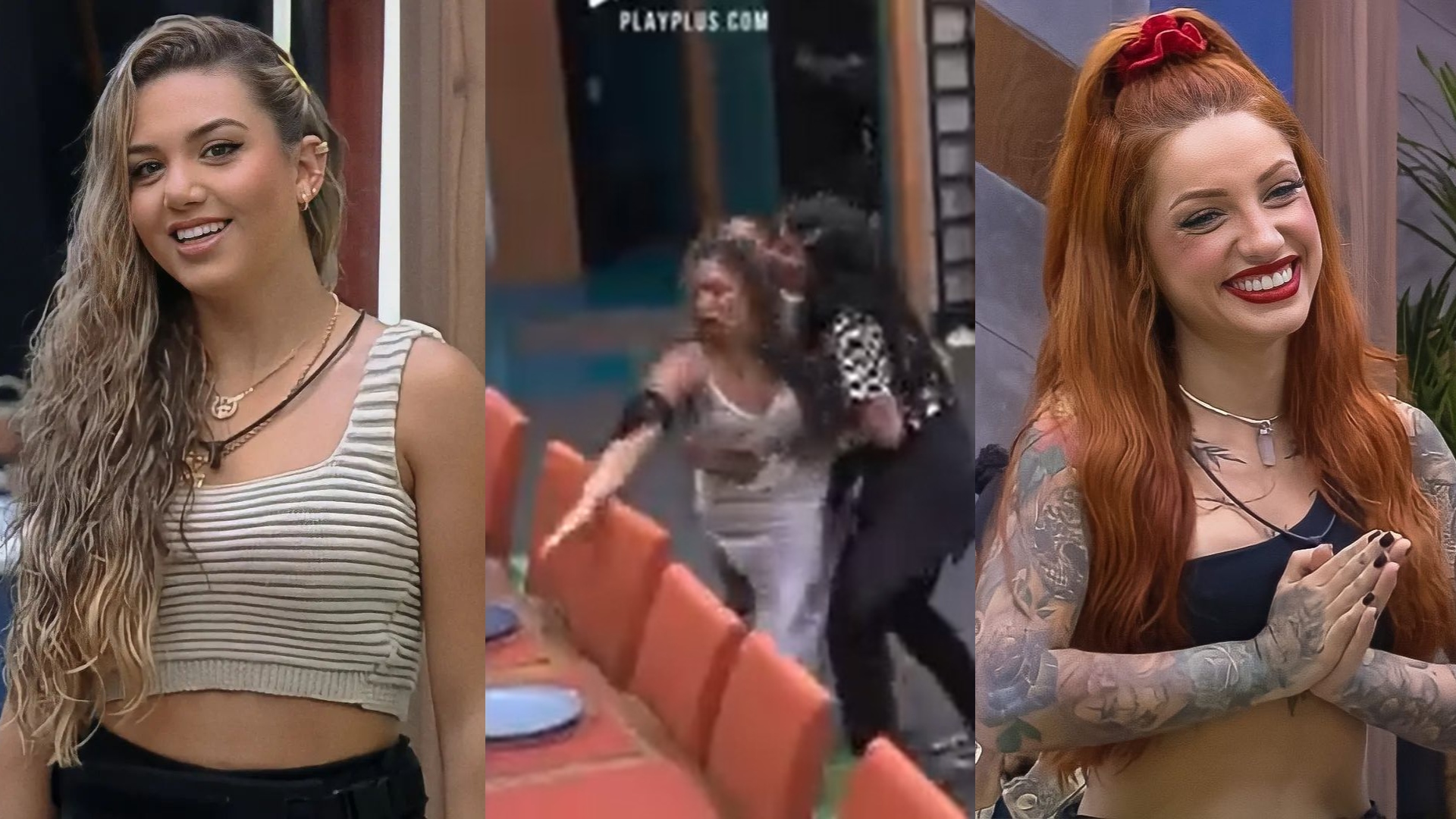 Power Couple: Karol tenta arremessar prato em Brenda e web pede expulsão
