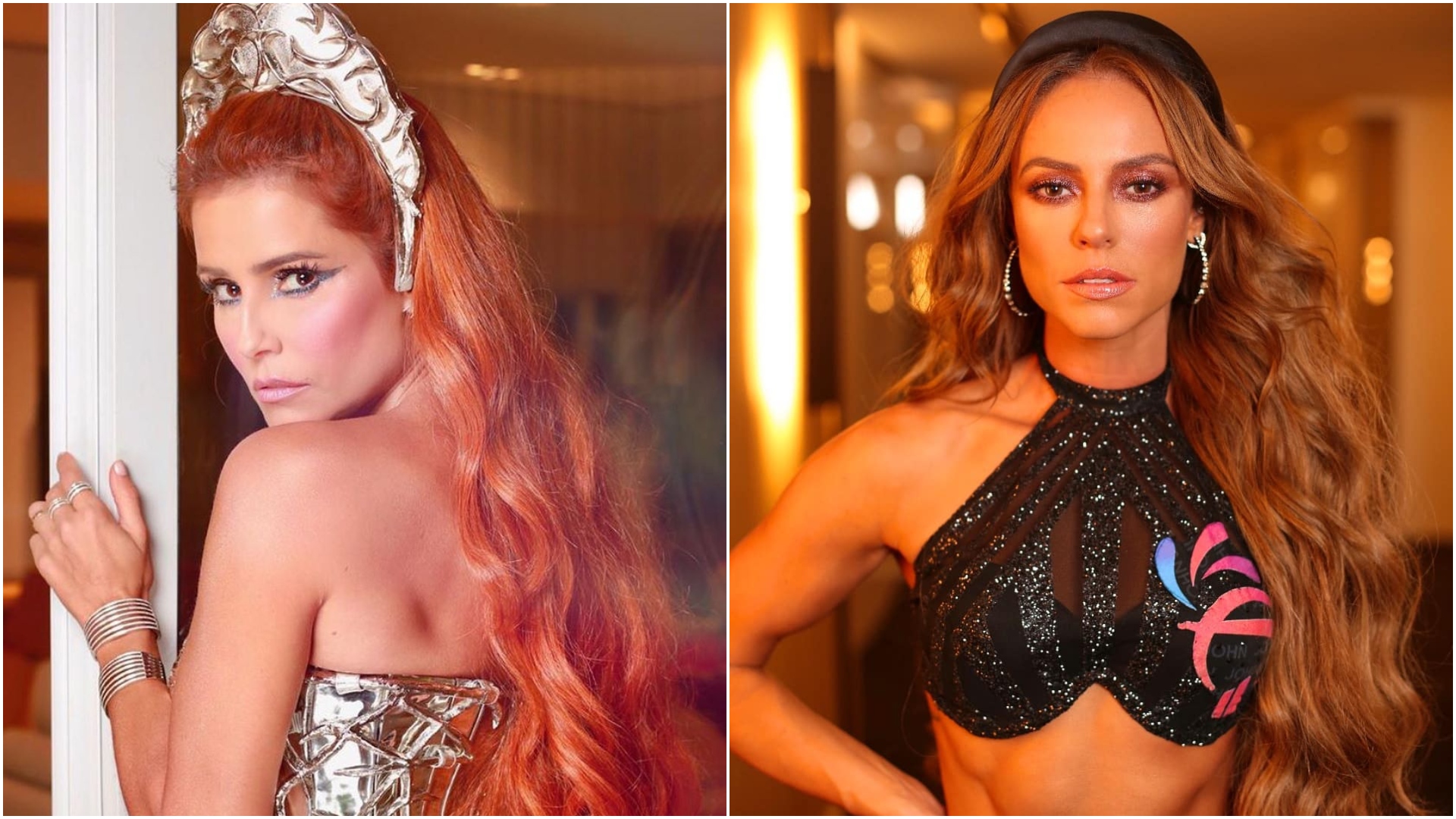 Encontro de musas! Deborah Secco e Paolla Oliveira botam carão para jogo em clique apaixonante