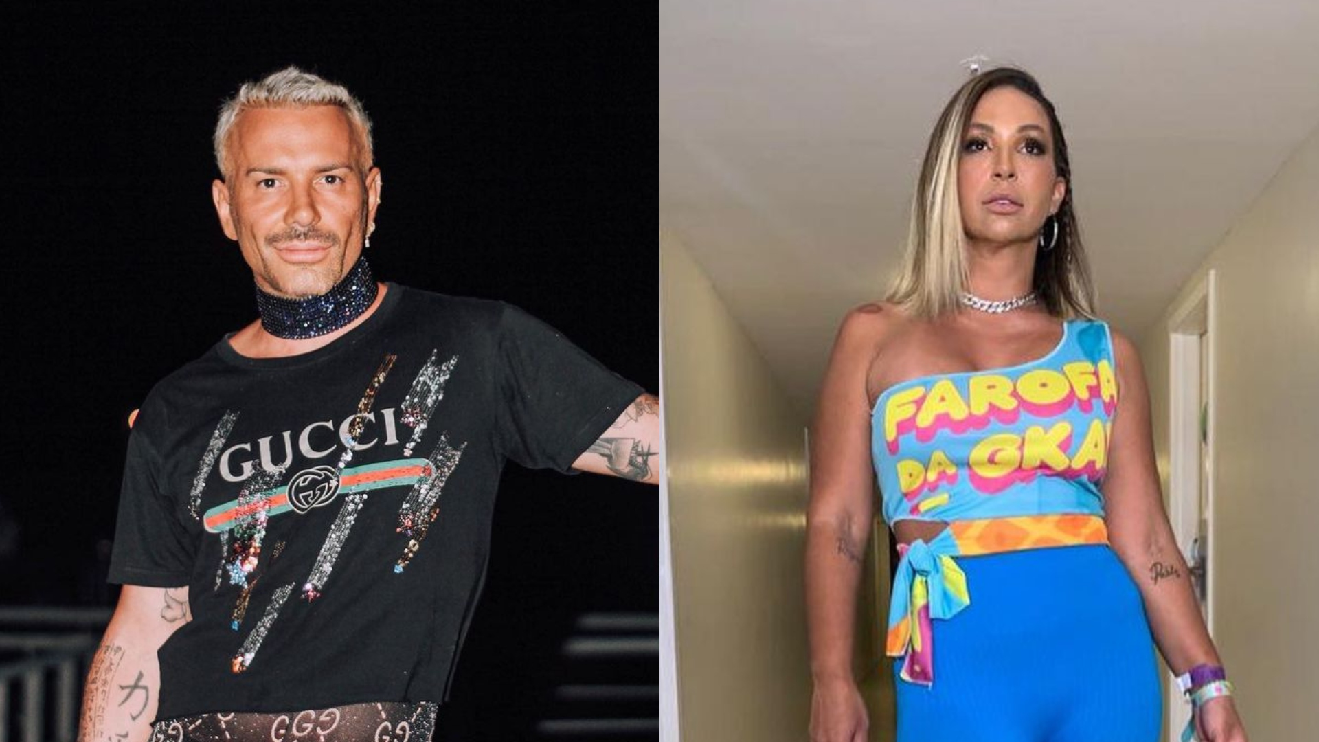 Matheus Mazzafera e Valesca Popozuda trocam beijos na ‘Farofa da Gkay’