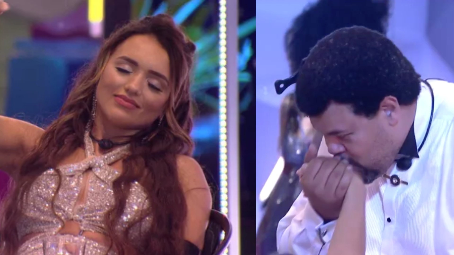 BBB20: Fofo! Durante festa, Rafa se emociona e recebe beijinho de consolo de Babu