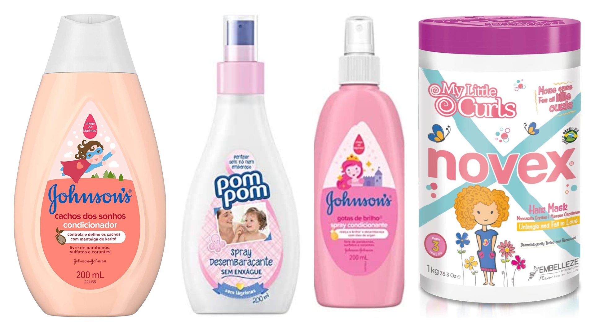 Desembaraçante, spray de brilho, shampoo e muito mais: 8 produtos para cabelos infantis