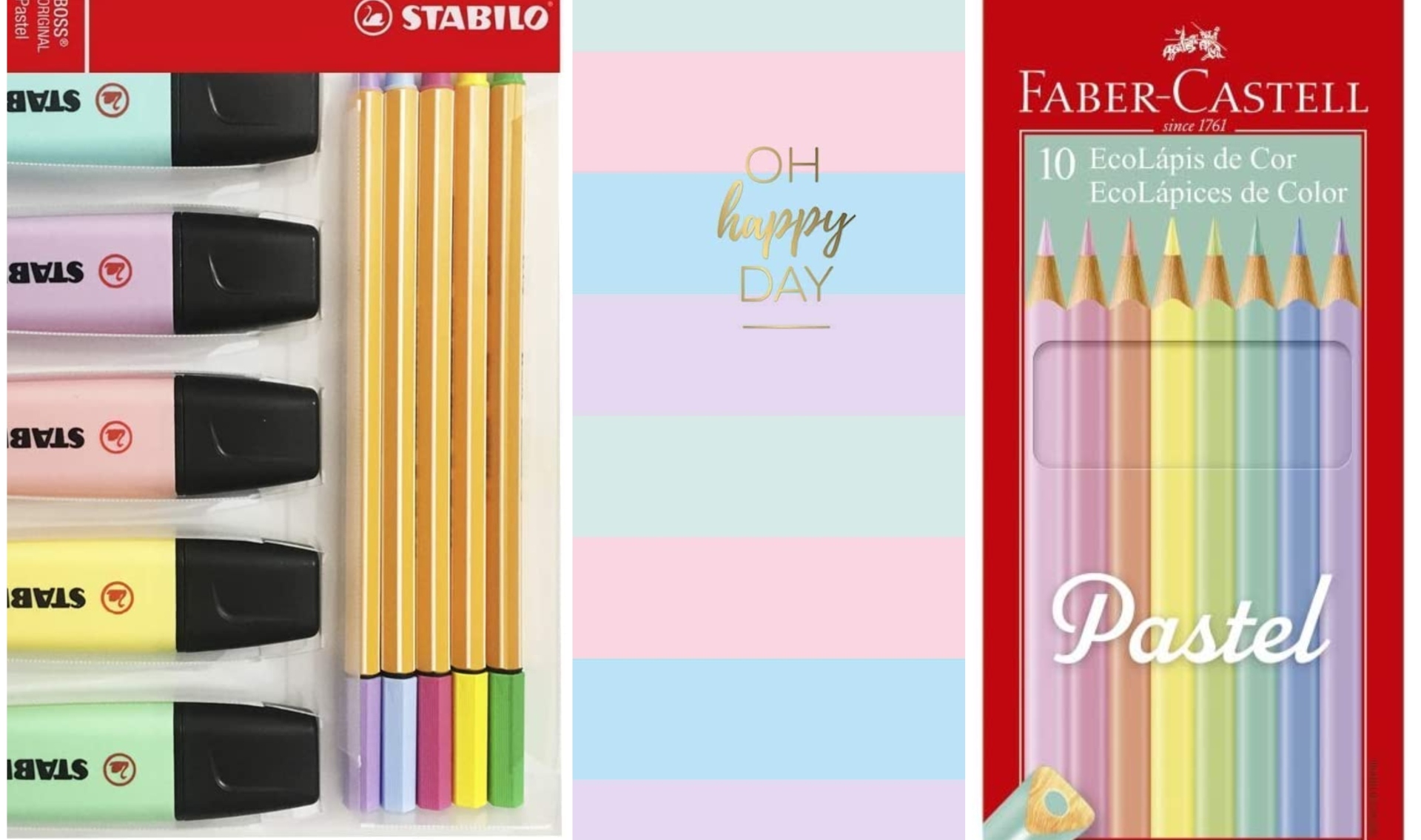 10 itens de papelaria para quem ama tons pastel