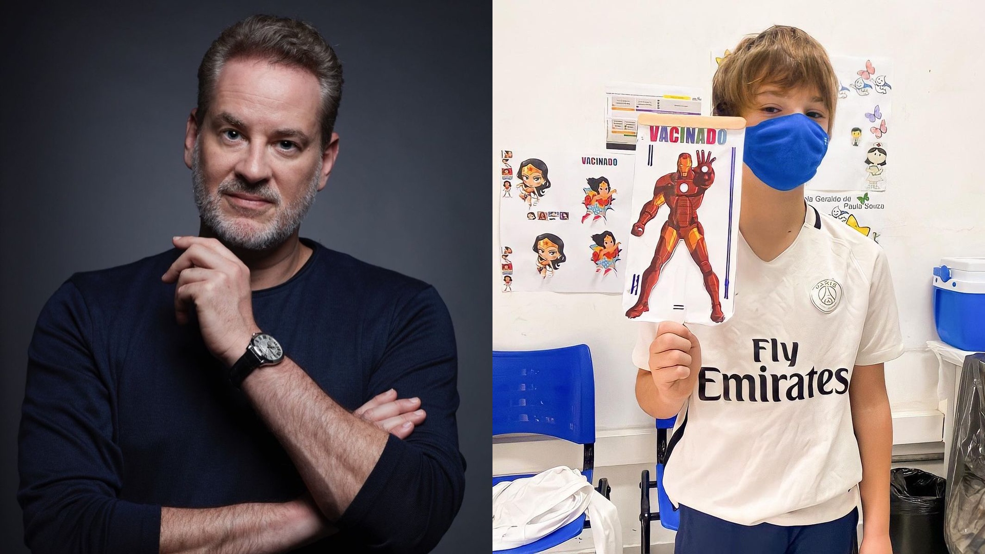 Dan Stulbach celebra vacinação do filho depois de perder o pai para covid-19