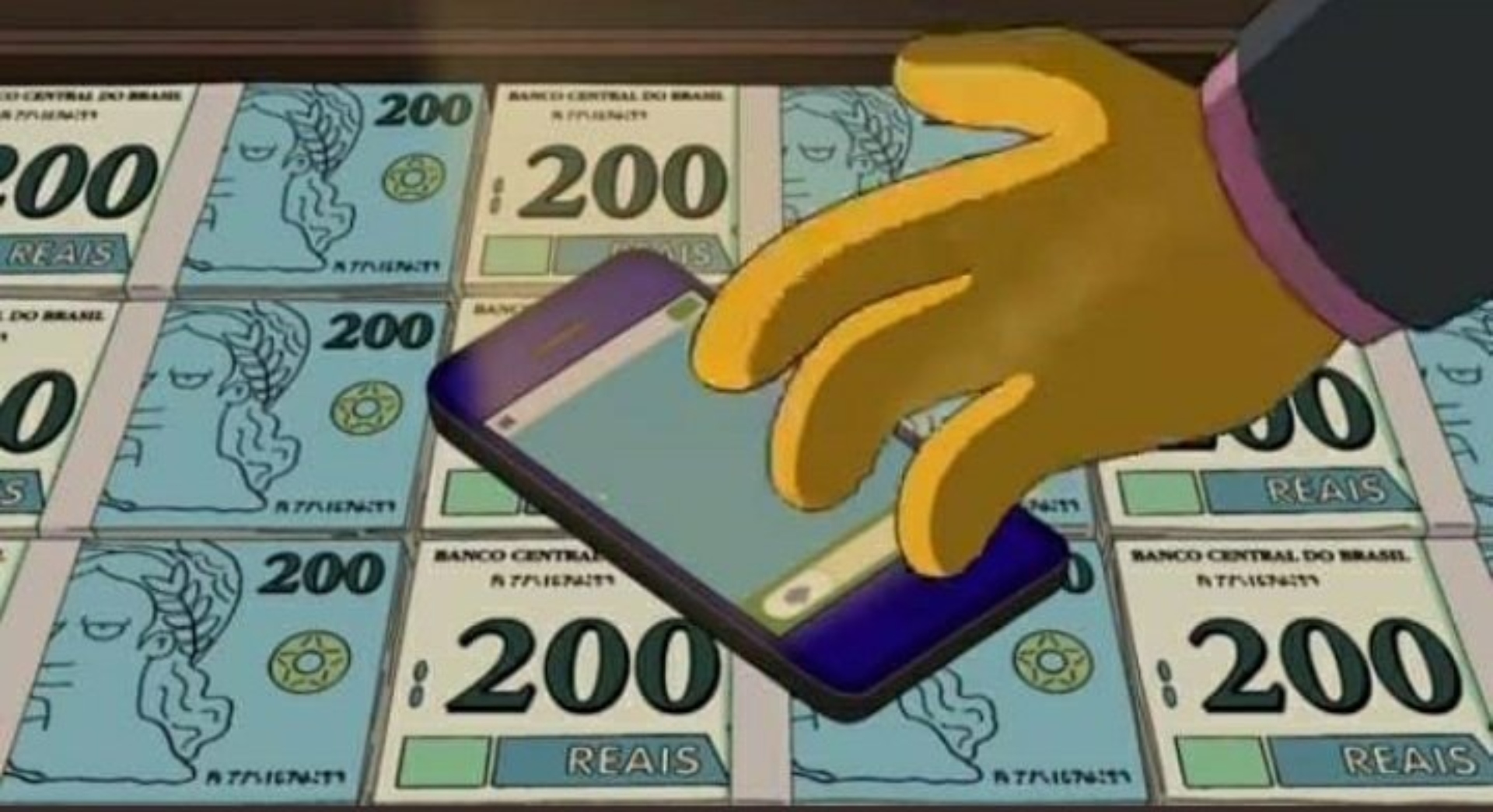 Alguém explica? ‘Os Simpsons’ “previu” nota de R$ 200 em um episódio de 2014 e a internet não está sabendo lidar