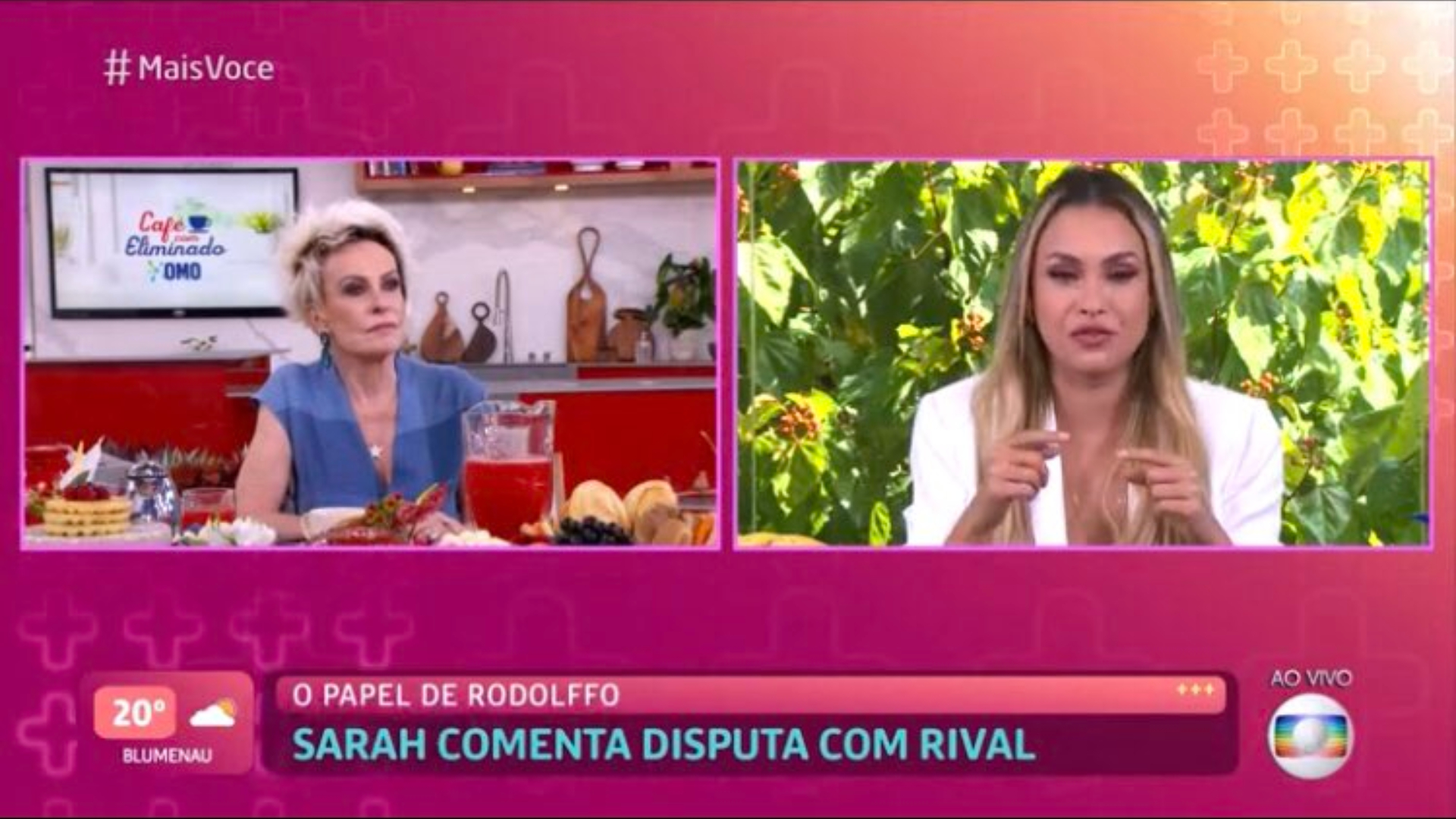 BBB21: No ‘Mais Você’, Sarah fala sobre decepção de receber votos de Caio e Rodolffo: “É muito louco”