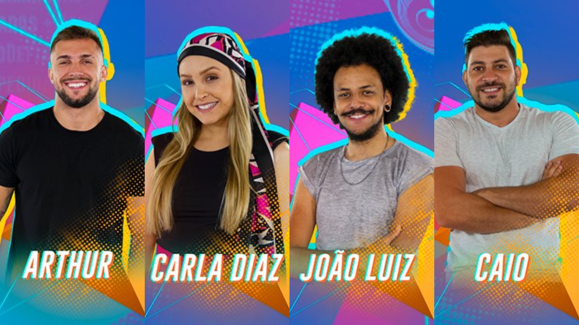 BBB21: Arthur, Carla Diaz, João e Caio estão no Paredão falso