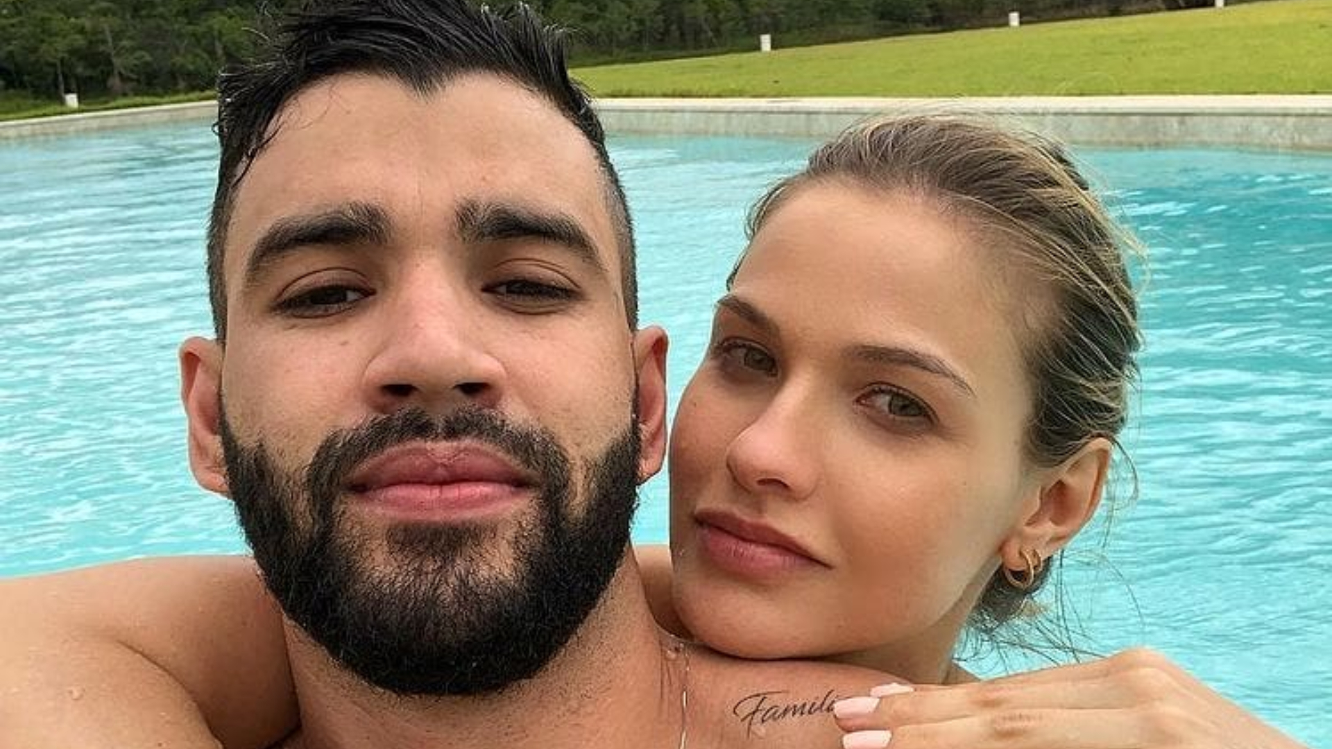 Andressa Suita mostra “preguiça” em família e filma Gusttavo Lima na cama